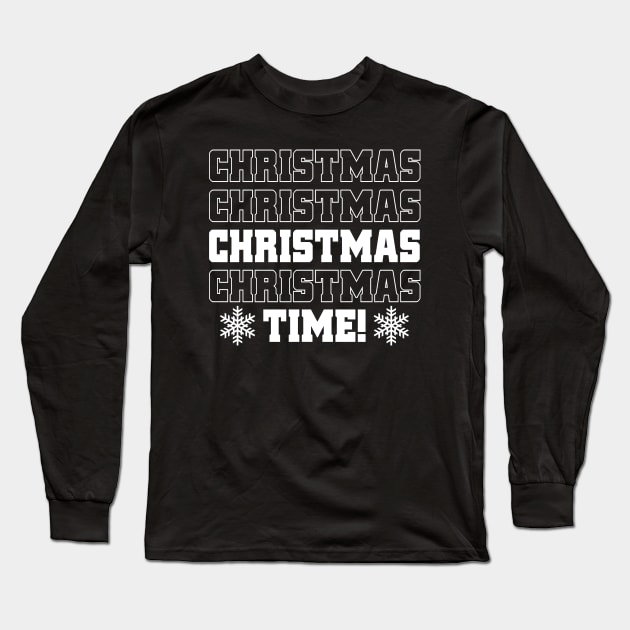 Cheerful Snowy Christmas Artwork Long Sleeve T-Shirt by star trek fanart and more